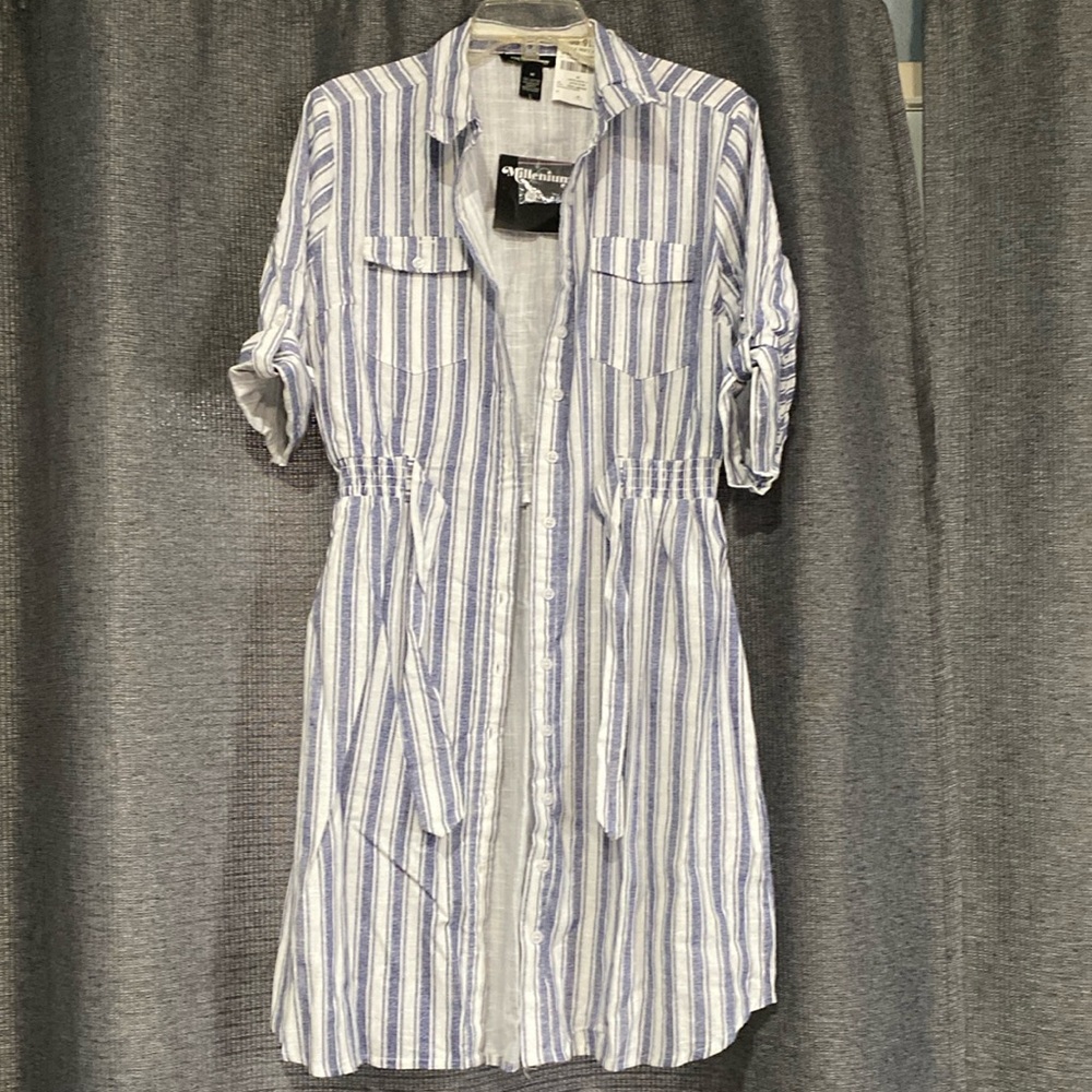 Stripped blue Missy dress. (New)